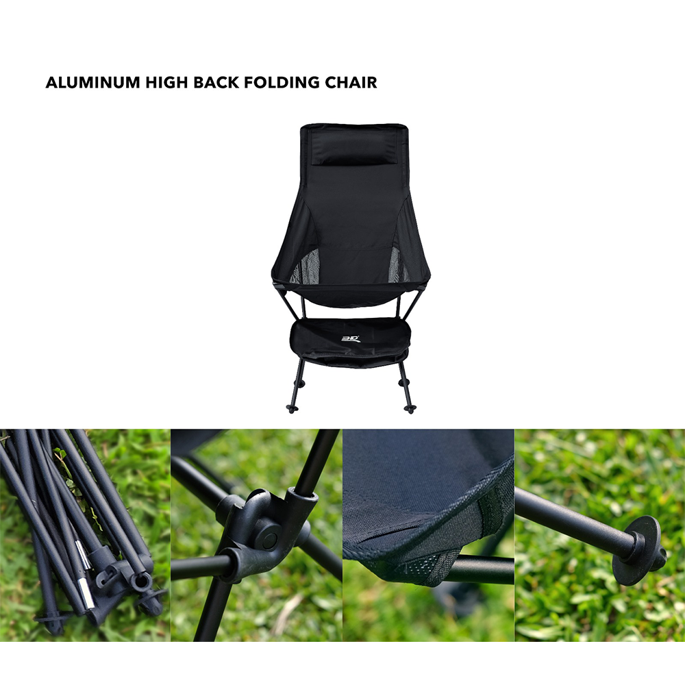 3D Aluminium High Back Folding Chair Max 100Kg's
