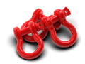 Hamer 4.75 Box Shackles - RED (PAIR)