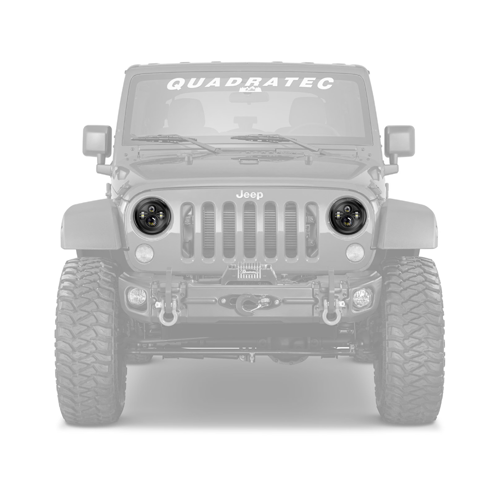 Jeep JK 7'' Dragon LED Head Light Style 1