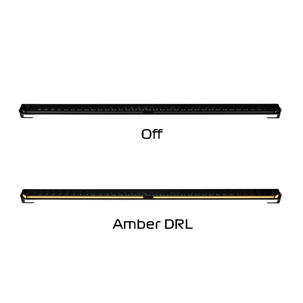 BRT 40" Light Bar White bar w/Amber DRL Kit