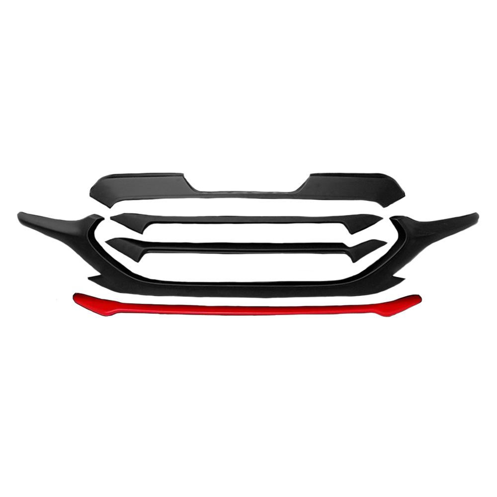 Isuzu MUX 21+ Front Grill Cover 5pcs with Red