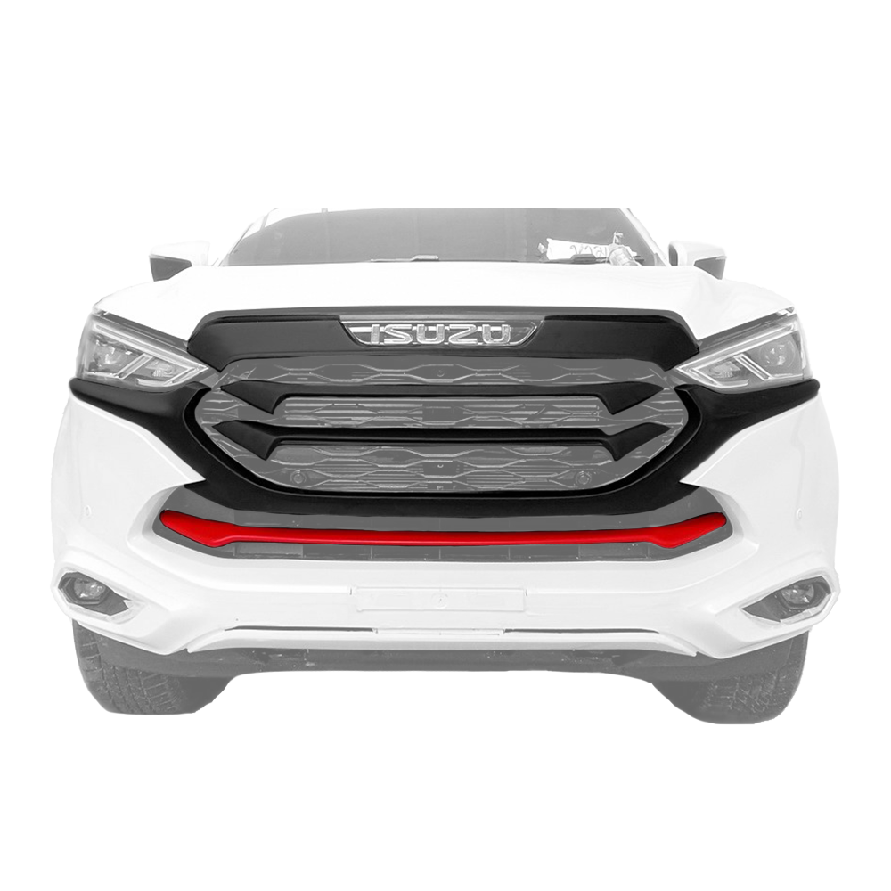Isuzu MUX 21+ Front Grill Cover 5pcs with Red