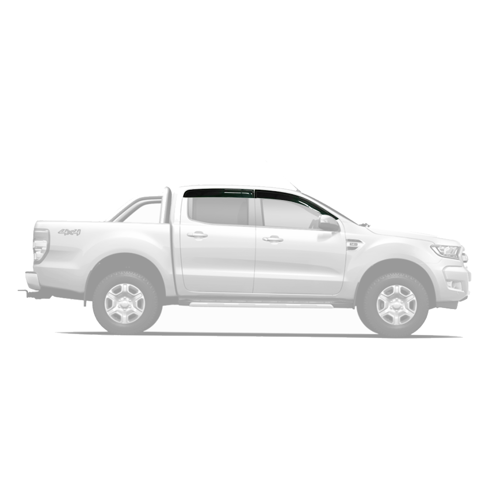 Ford Ranger 12-22 D/C Weather Guards Black No Logo