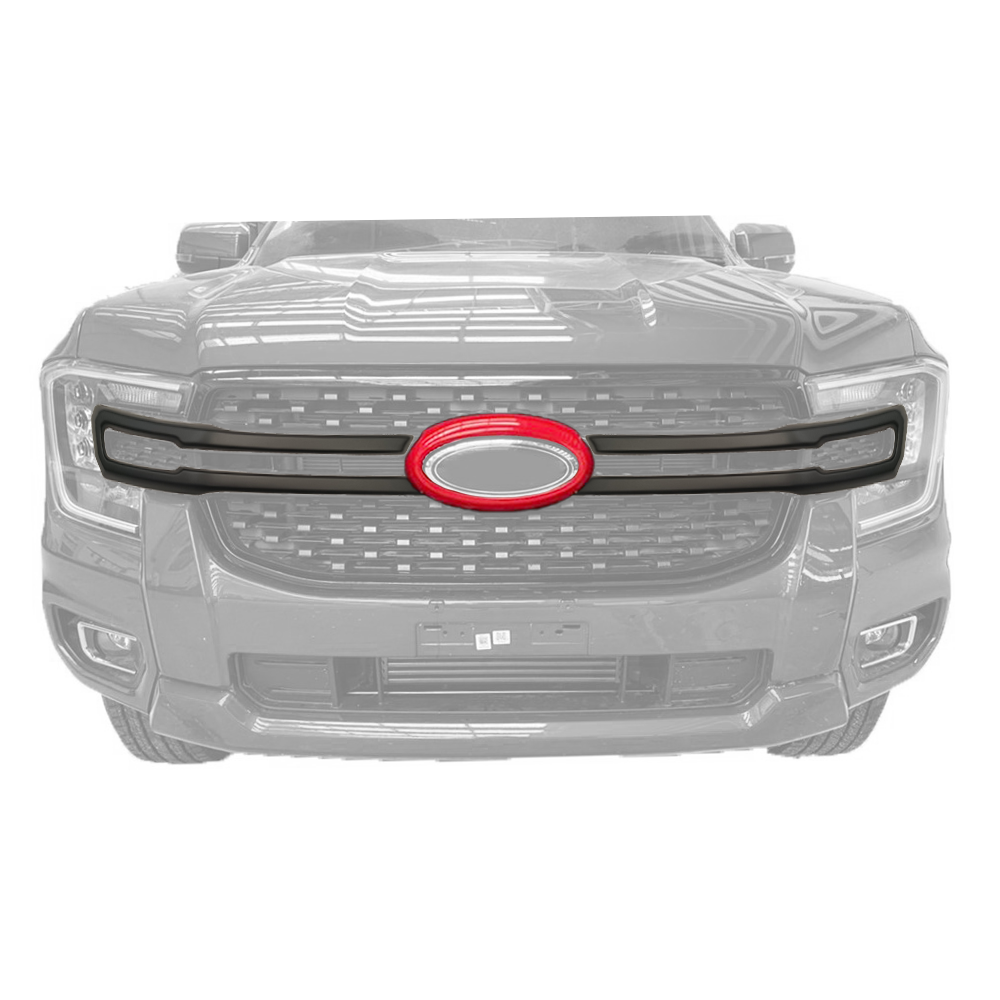 Ranger 2022+ Front Grill Trim M/B with Red XLT