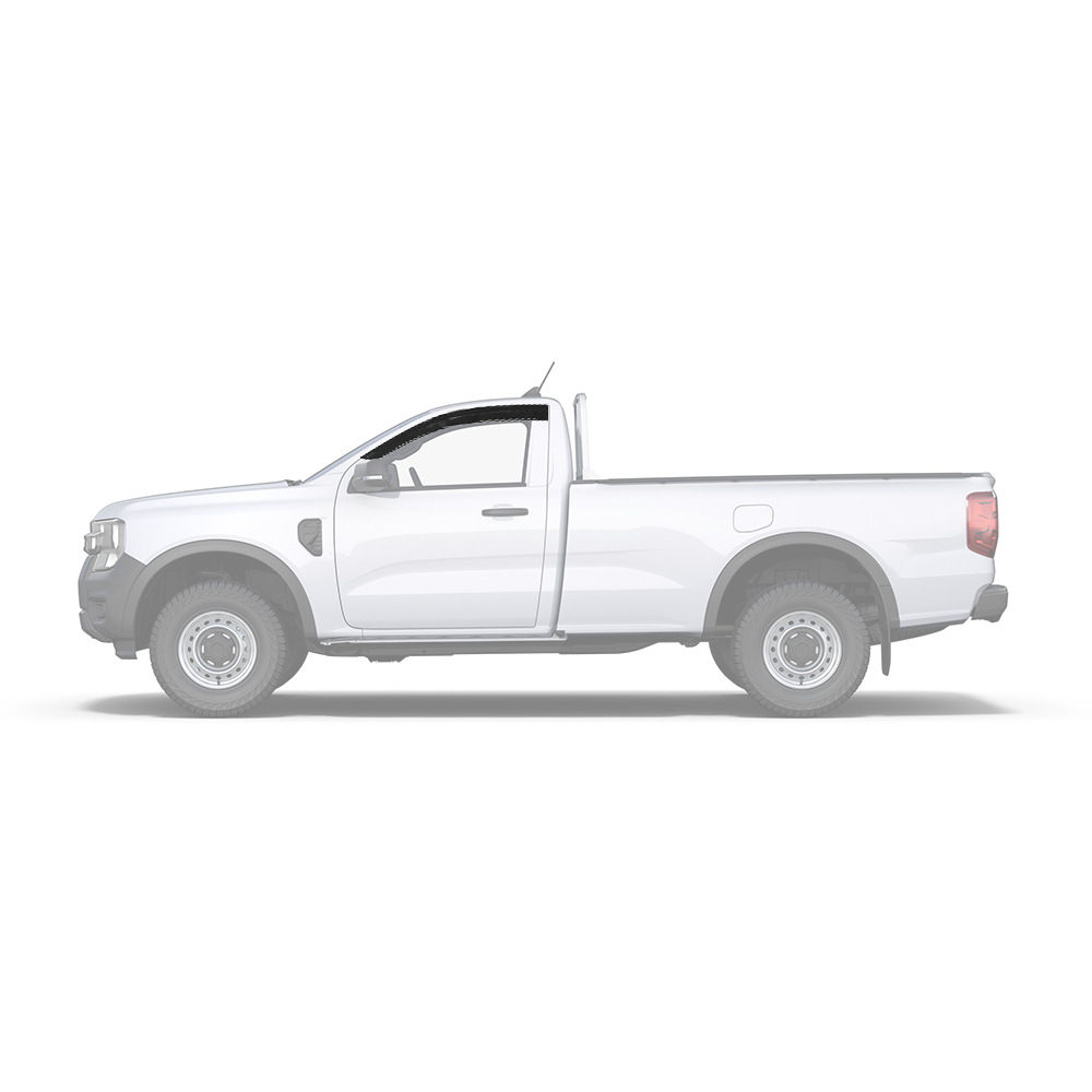 Ranger 2022+ Weather Guards Black Single Cab