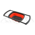 Drain Basket Collapsible Rectangular Red