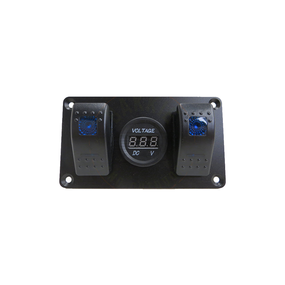 2 Way Switch Dual Blue LED Voltmeter
