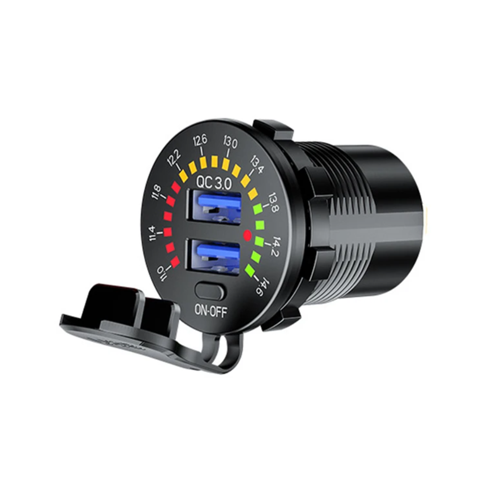 Volt Meter Color USB Dual Charge