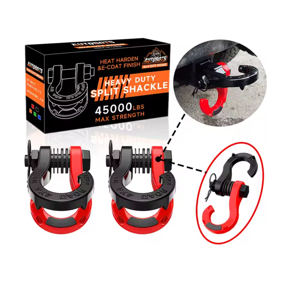 8T Tiger Tooth Split Recovery Shackles Set