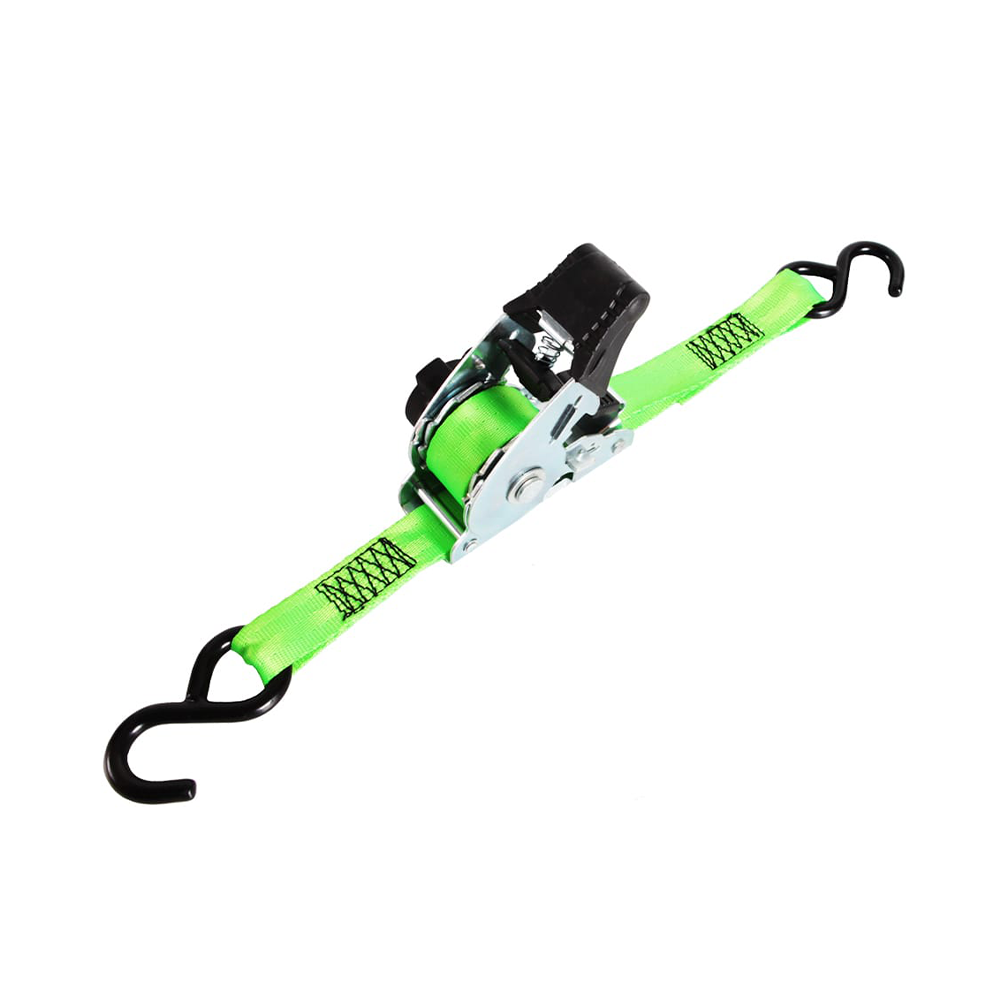 Ratchet Strap 1"x6ft Retractable Tie Down Green