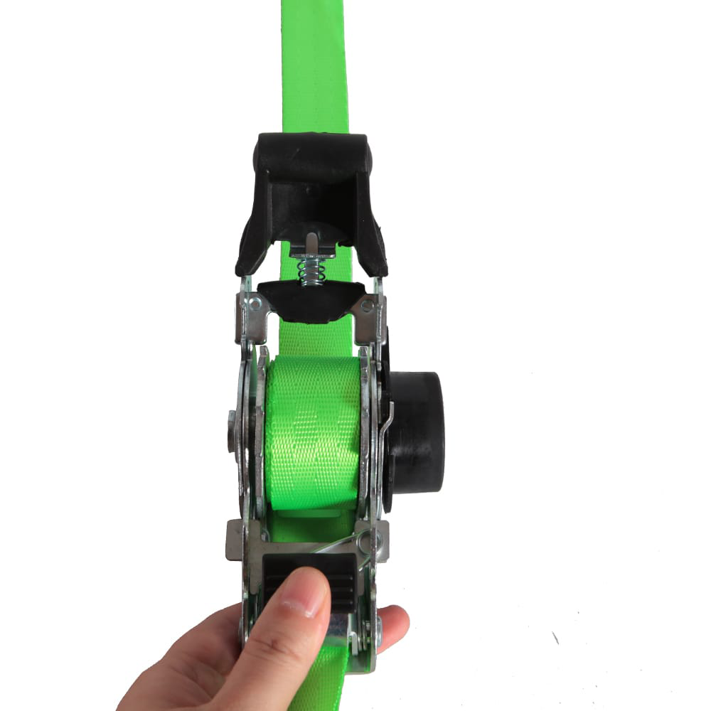 Ratchet Strap 1"x6ft Retractable Tie Down Green